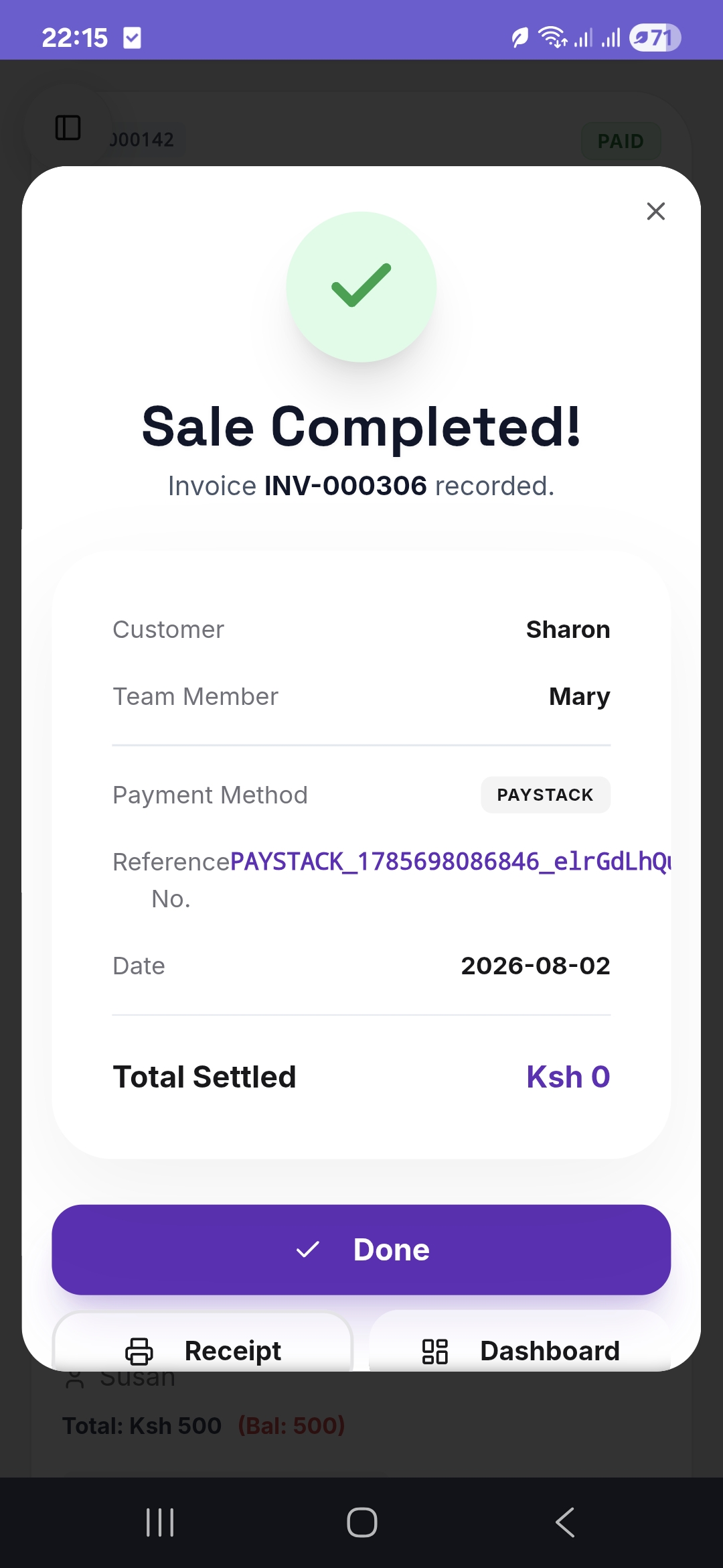 Transactions Completed